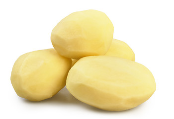 Image showing Fresh peeled potatoes