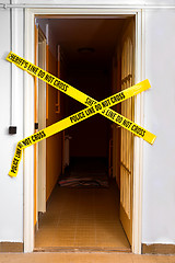 Image showing Yellow Plastic Crime Scene