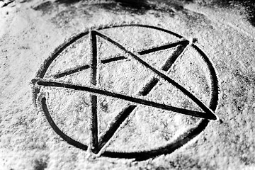 Image showing Pentagram closeup photo