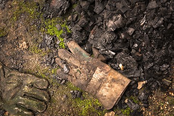 Image showing Dirty leather gloves 