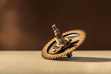 Image showing Old gears on table