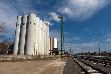 Image showing Storage silos in daylight