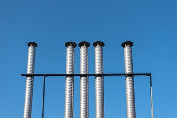 Image showing Chimney of a Power plant