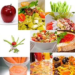 Image showing healthy Vegetarian vegan food collage