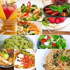 Image showing healthy Vegetarian vegan food collage