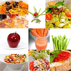 Image showing healthy Vegetarian vegan food collage