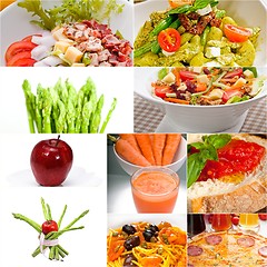 Image showing healthy Vegetarian vegan food collage