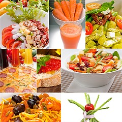 Image showing healthy Vegetarian vegan food collage