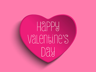 Image showing Valentine Day Love Heart Pink Background