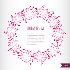 Image showing Romantic floral background with place for your text.Ornamental ro