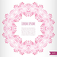 Image showing omantic floral background with place for your text.Ornamental ro