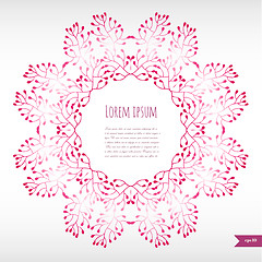 Image showing omantic floral background with place for your text.Ornamental ro