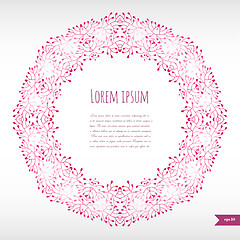 Image showing omantic floral background with place for your text.Ornamental ro