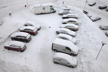 Image showing Winter parking