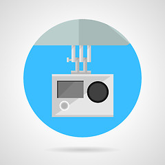 Image showing Extreme sport camera flat vector icon