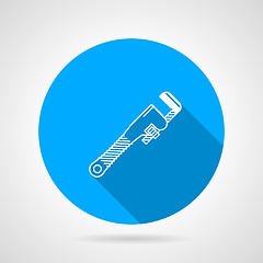 Image showing Pipe wrench flat vector icon