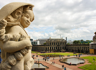 Image showing Dresden Little angel over Zwinger 01