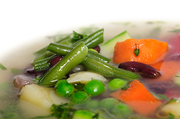 Image showing Vegetable soup macro