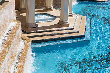Image showing Exotic Luxury Swimming Pool and Hot Tub Abstract