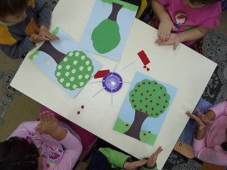 Image showing kids on drawing board