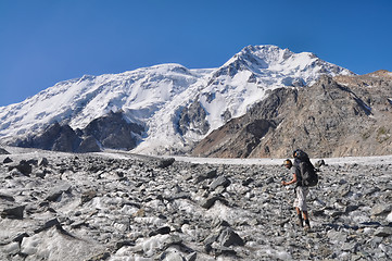 Image showing Hiker in Kyrgyzstan