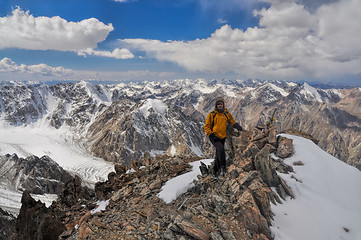 Image showing On summit in Kyrgyzstan