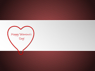 Image showing Valentine greeting with heart shaped paper clip