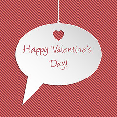 Image showing Valentine speech bubble greeting card