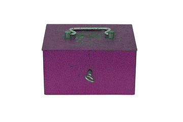 Image showing Purple moneybox isolated