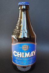 Image showing Chimay blue beer bottle