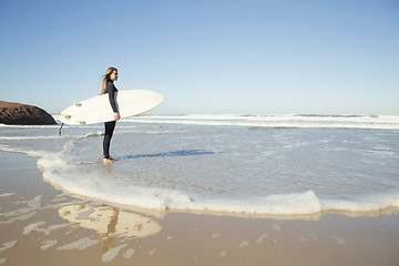 Image showing Surf girl