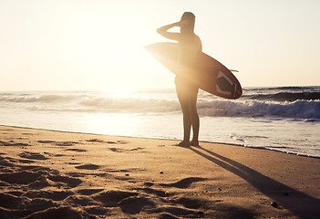 Image showing Surfer Girl