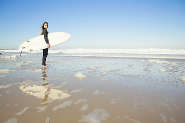 Image showing Surf girl