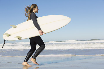 Image showing Surf girl