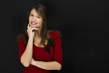 Image showing Beautiful female student smiling