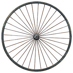 Image showing Wagon Wheel Against a White Background