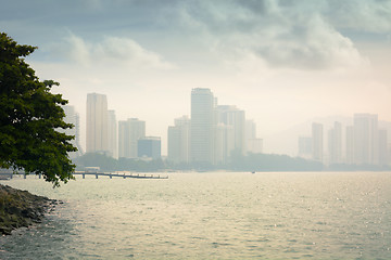 Image showing Penang, Malaysia Skyline from Across the Water