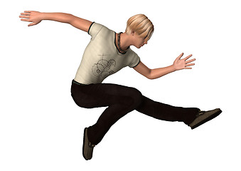 Image showing Dancing Teenager Boy