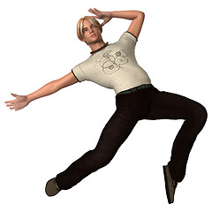 Image showing Dancing Teenager Boy