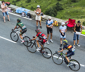 Image showing Three Cyclists