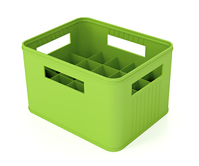 Image showing Green beer crate