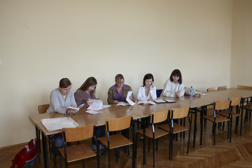 Image showing Polish students at final examination