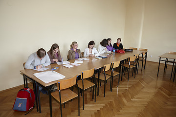 Image showing Polish students at final examination