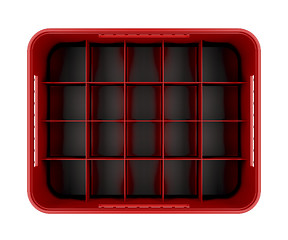 Image showing Red beer crate