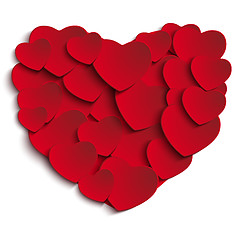 Image showing Valentine Day Heart on White Background