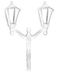 Image showing Streetlight. Vector illustration on white background.