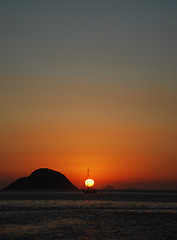 Image showing Sunset on Itaipu Beach