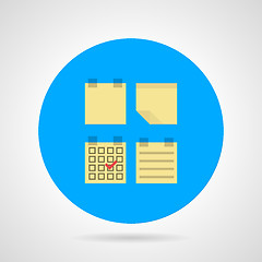 Image showing Flat vector icon for sticky note