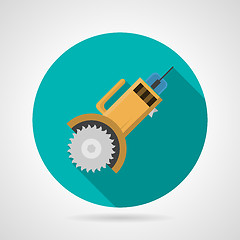 Image showing Circular saw flat vector icon