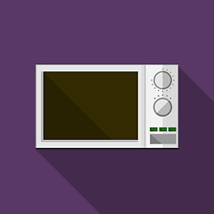 Image showing Flat vector icon for microwave